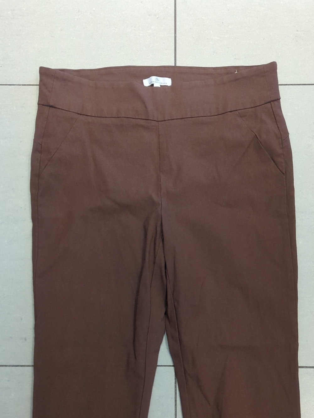 Cable & Gauge Pull On Stretch Straight Leg Brown Pants - Size 10 Great Condition - Picture 3 of 6